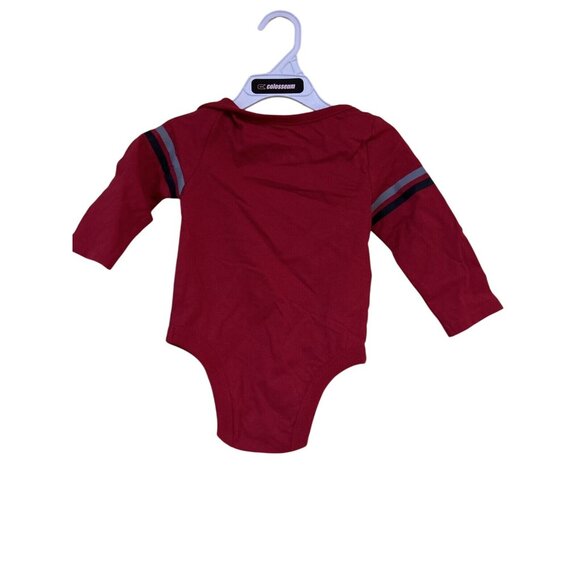 NEW Ohio State Buckeyes "Built Tough" Red  OSU LS One Piece Infant Boys (6-12) - Picture 5 of 6